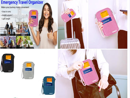 Amazing practical,Passport Holder Family, Women Rfid BlockingWallet, Travel Wallets, Waterproof Passport Holders Bag for Men Traveling, Travel Document Organizer Credit Cards Case (Gray)