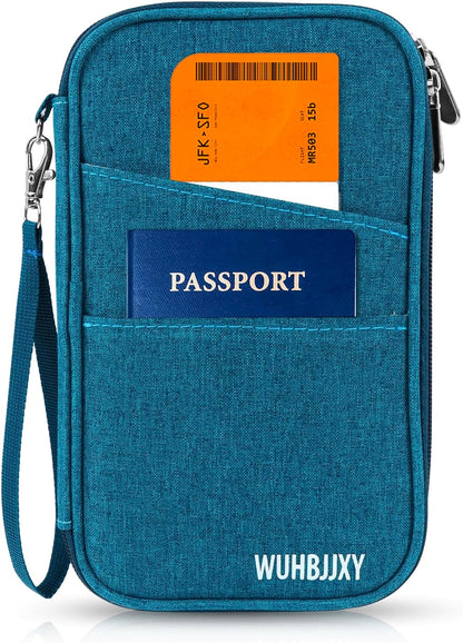 Amazing practical,Passport Holder Family, Women Rfid BlockingWallet, Travel Wallets, Waterproof Passport Holders Bag for Men Traveling, Travel Document Organizer Credit Cards Case (Gray)