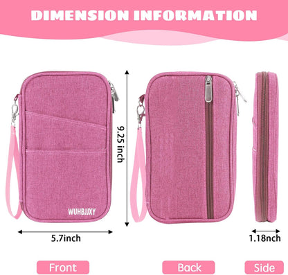 Amazing practical,Passport Holder Family, Women Rfid BlockingWallet, Travel Wallets, Waterproof Passport Holders Bag for Men Traveling, Travel Document Organizer Credit Cards Case (Gray)