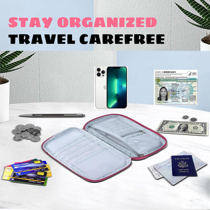 Amazing practical,Passport Holder Family, Women Rfid BlockingWallet, Travel Wallets, Waterproof Passport Holders Bag for Men Traveling, Travel Document Organizer Credit Cards Case (Gray)