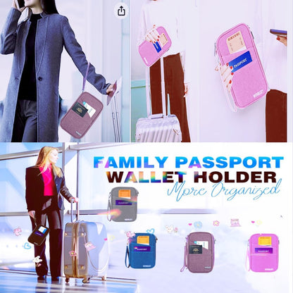 Amazing practical,Passport Holder Family, Women Rfid BlockingWallet, Travel Wallets, Waterproof Passport Holders Bag for Men Traveling, Travel Document Organizer Credit Cards Case (Gray)