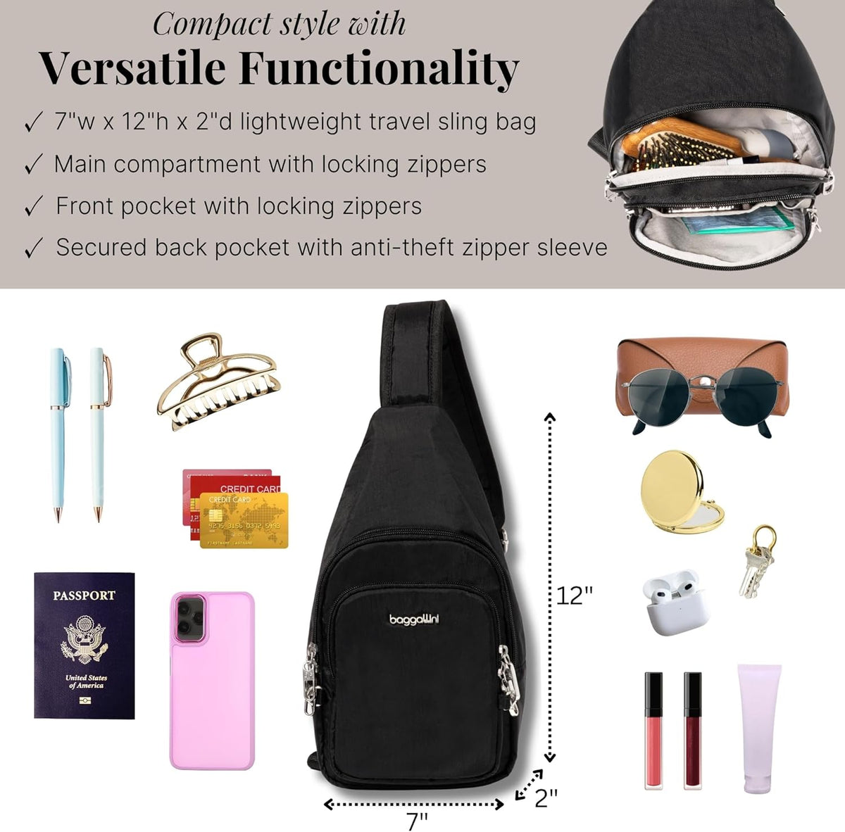 Securtex Anti-Theft Daytripper Sling