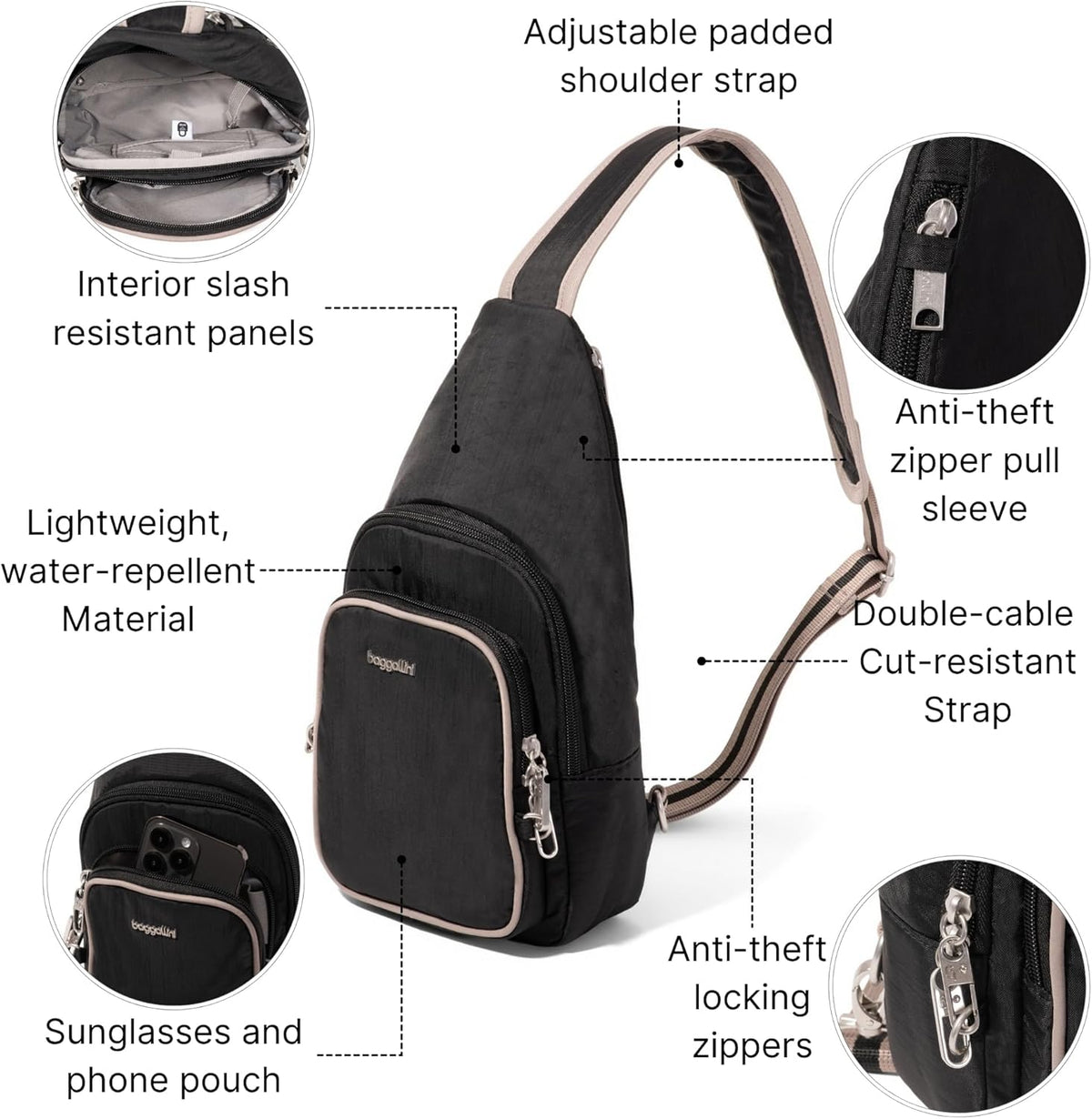 Securtex Anti-Theft Daytripper Sling