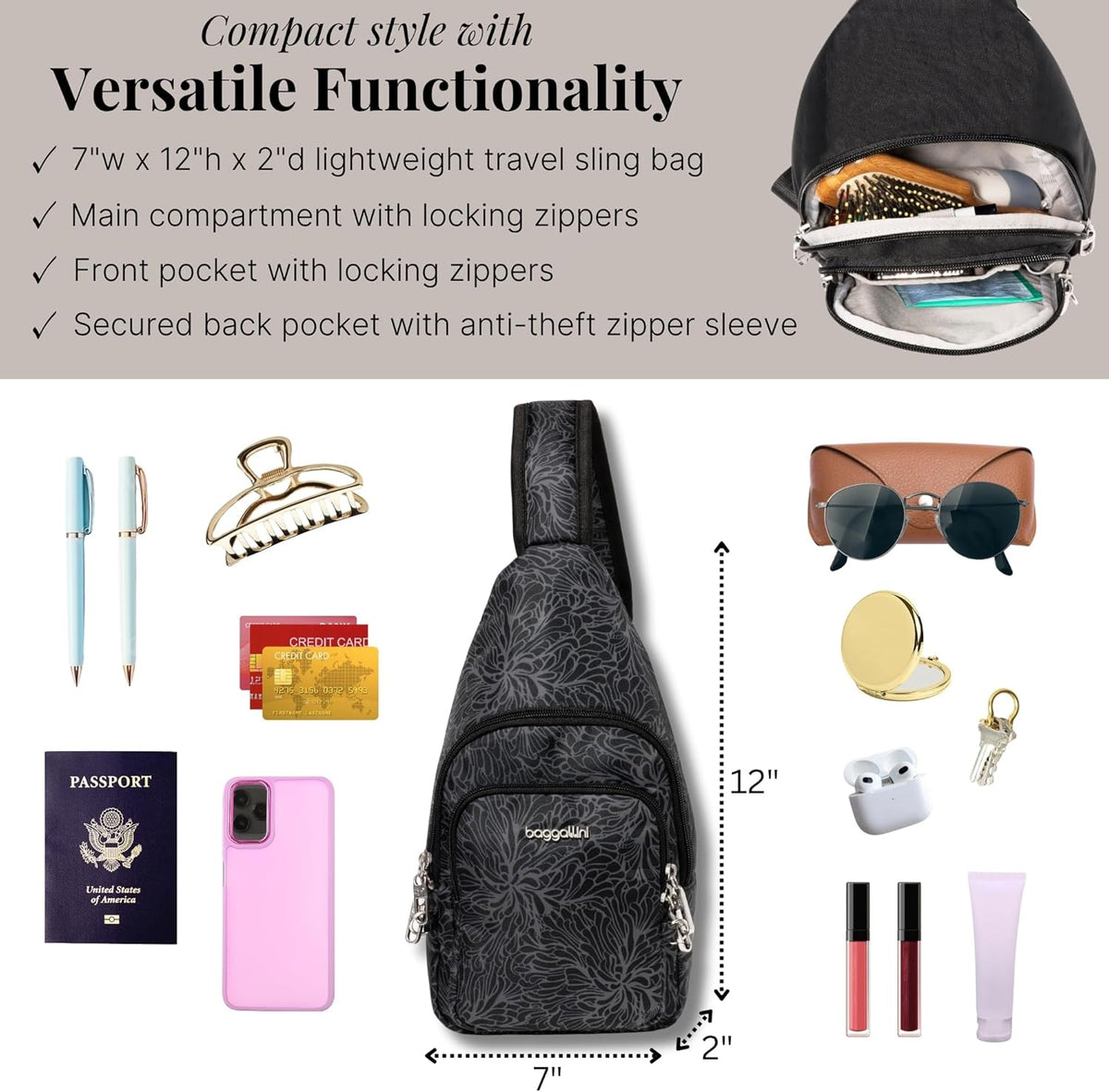 Securtex Anti-Theft Daytripper Sling