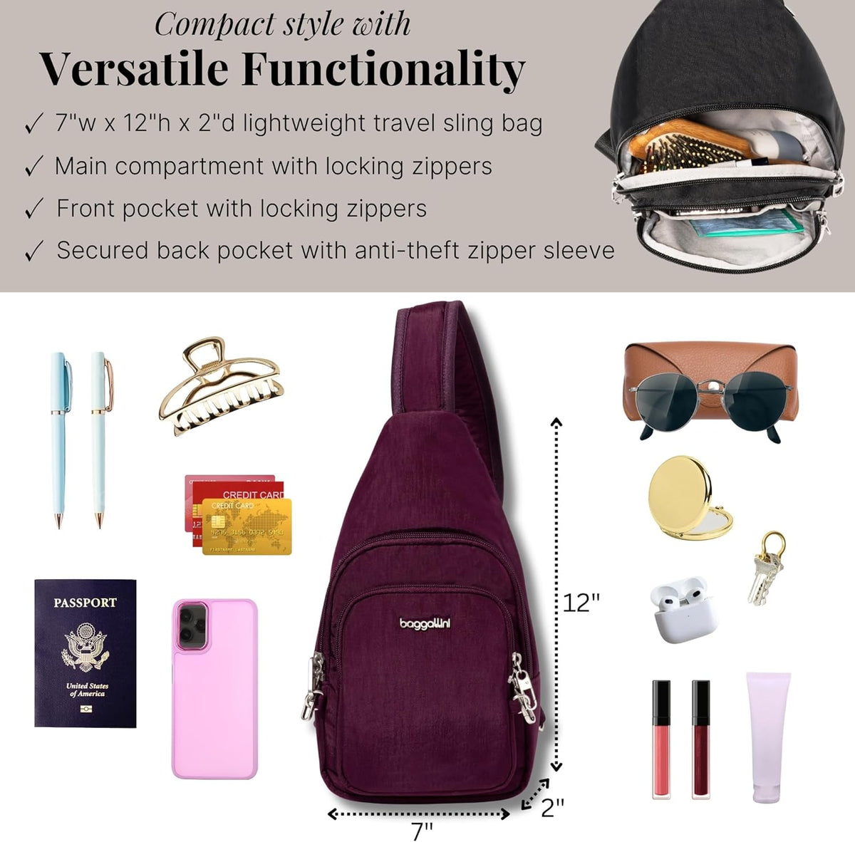 Securtex Anti-Theft Daytripper Sling