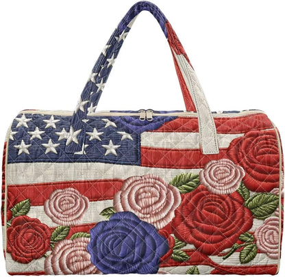 Bow Desgin Quilted Gym Bag For Women Travel Sport Tote Shoulder Bag - Colors A