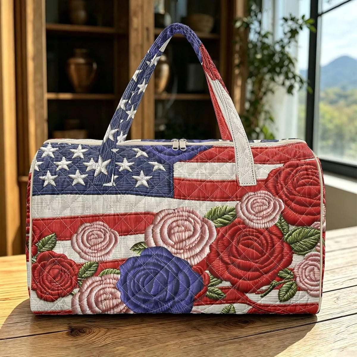 Bow Desgin Quilted Gym Bag For Women Travel Sport Tote Shoulder Bag - Colors A