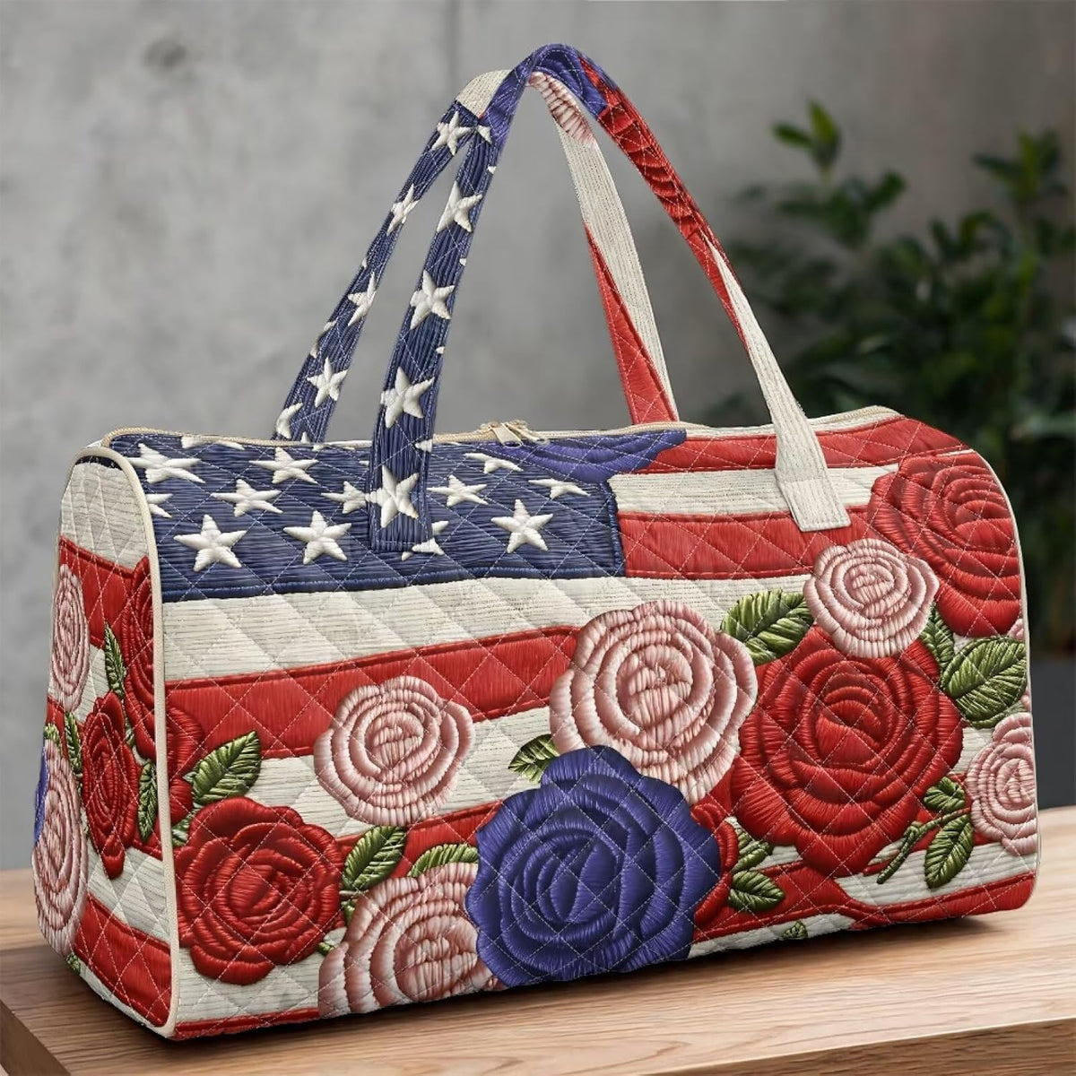 Bow Desgin Quilted Gym Bag For Women Travel Sport Tote Shoulder Bag - Colors A