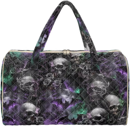 Bow Desgin Quilted Gym Bag For Women Travel Sport Tote Shoulder Bag - Colors A