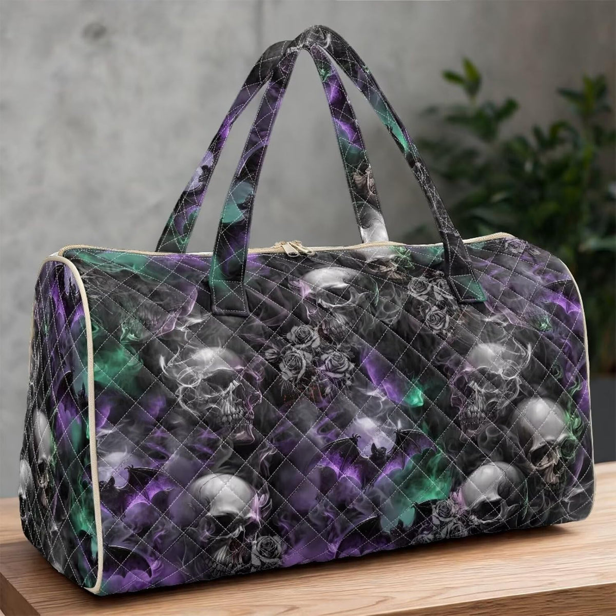 Bow Desgin Quilted Gym Bag For Women Travel Sport Tote Shoulder Bag - Colors A