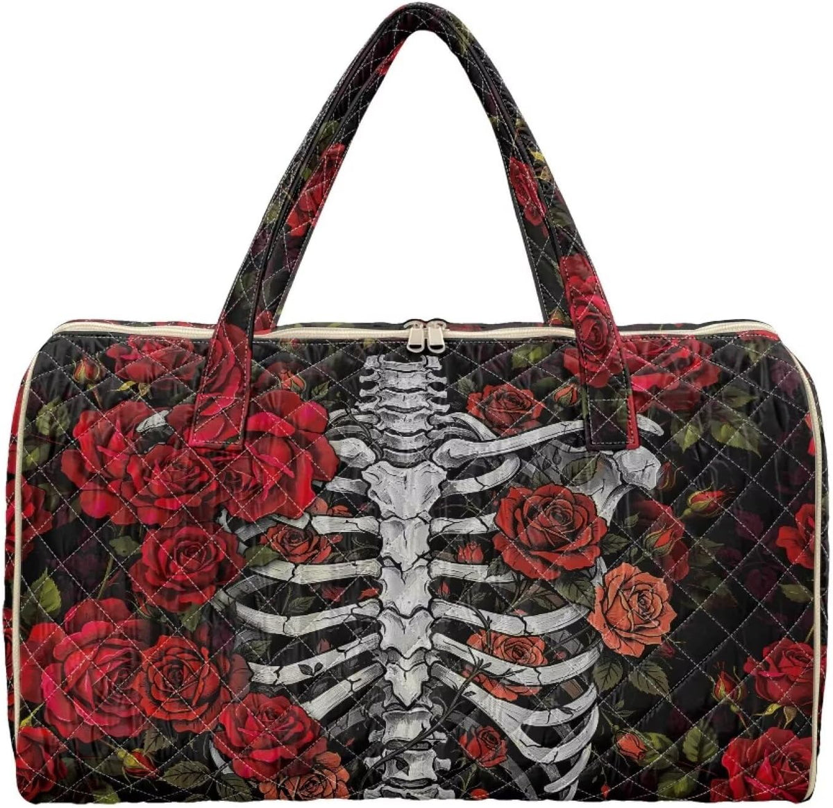 Bow Desgin Quilted Gym Bag For Women Travel Sport Tote Shoulder Bag - Colors A