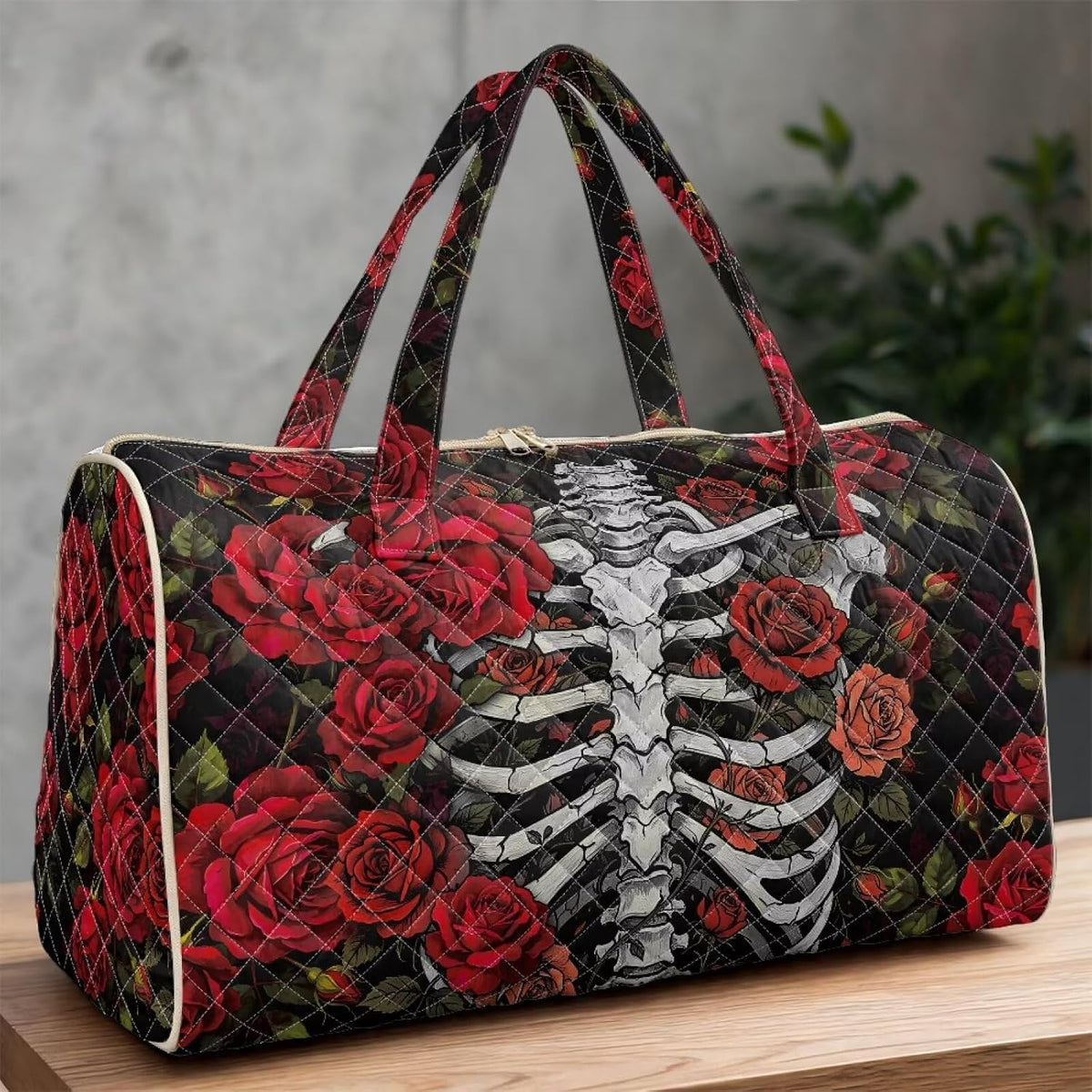 Bow Desgin Quilted Gym Bag For Women Travel Sport Tote Shoulder Bag - Colors A