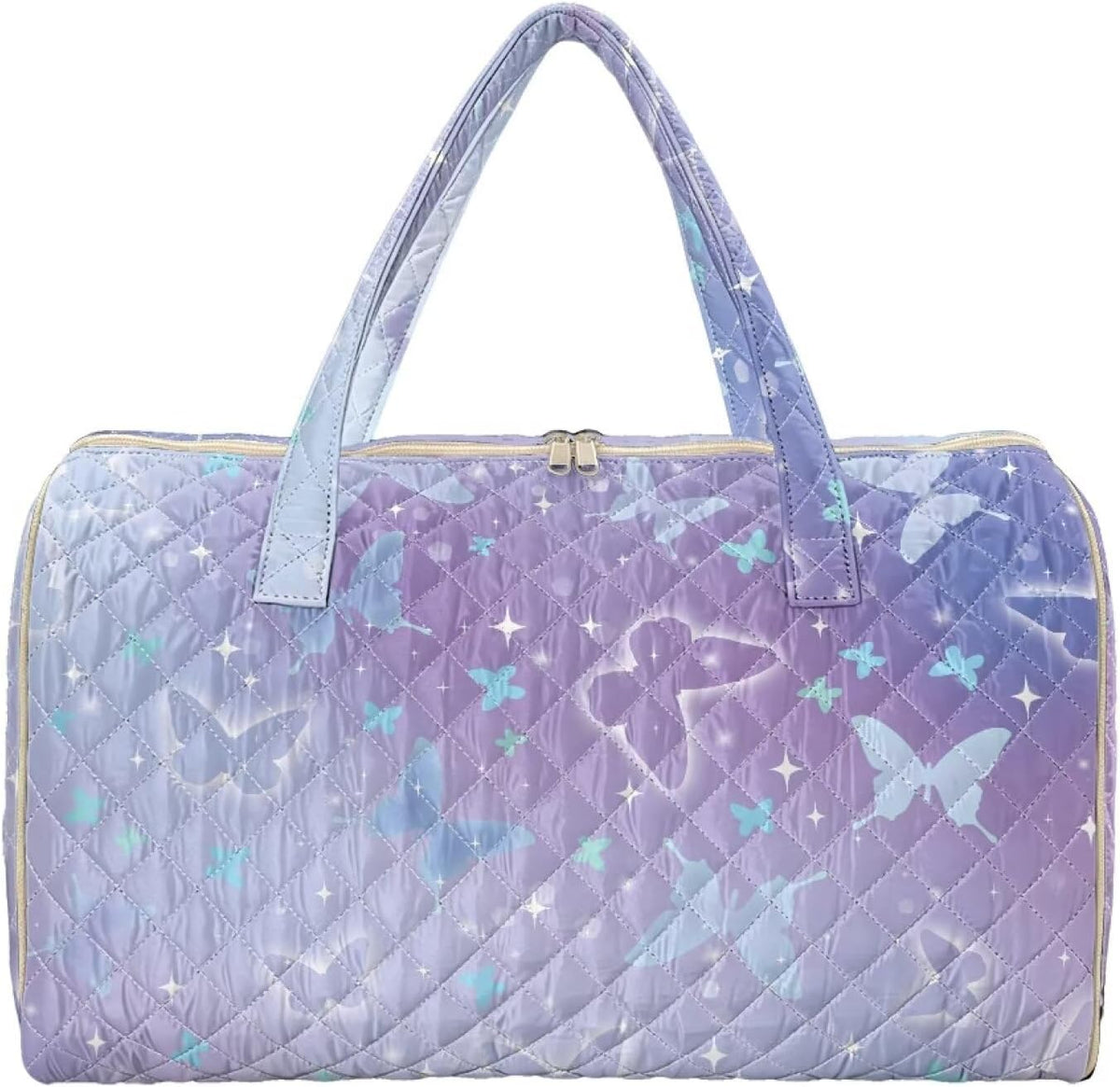 Bow Desgin Quilted Gym Bag For Women Travel Sport Tote Shoulder Bag - Colors A