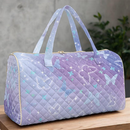 Bow Desgin Quilted Gym Bag For Women Travel Sport Tote Shoulder Bag - Colors A