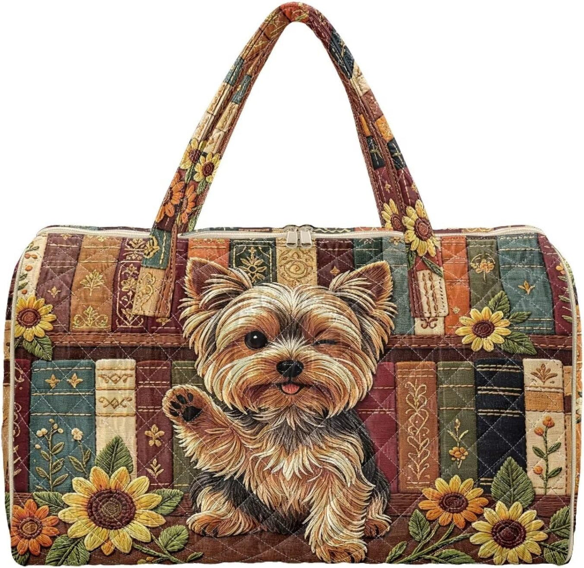 Bow Desgin Quilted Gym Bag For Women Travel Sport Tote Shoulder Bag - Colors A