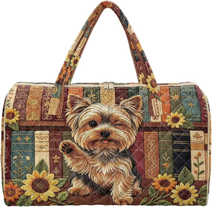 Bow Desgin Quilted Gym Bag For Women Travel Sport Tote Shoulder Bag - Colors A