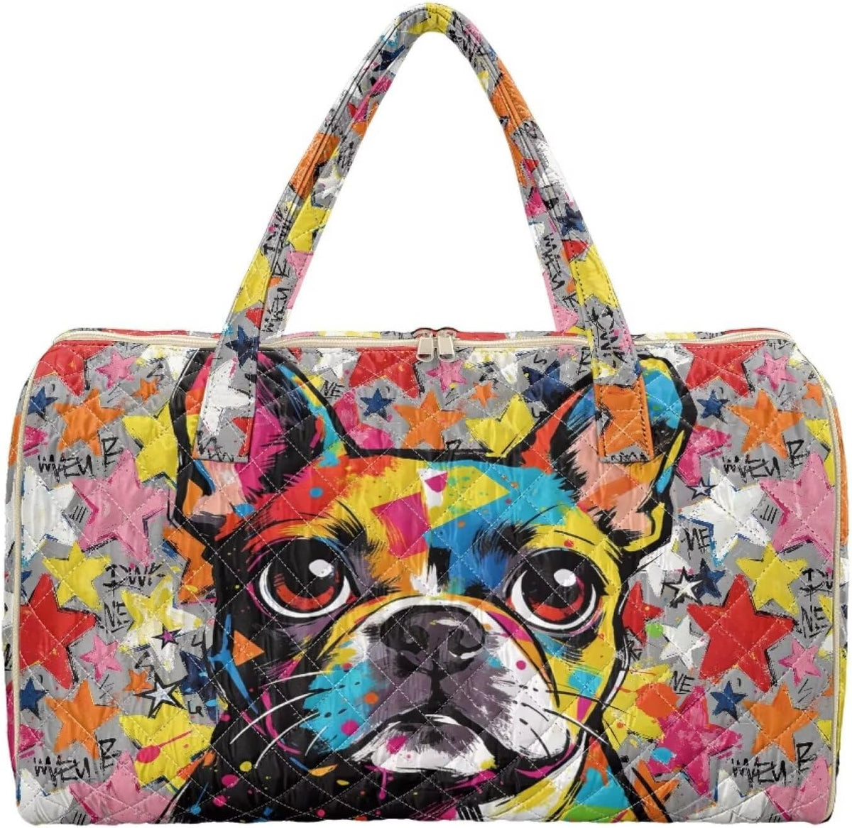 Bow Desgin Quilted Gym Bag For Women Travel Sport Tote Shoulder Bag - Colors A