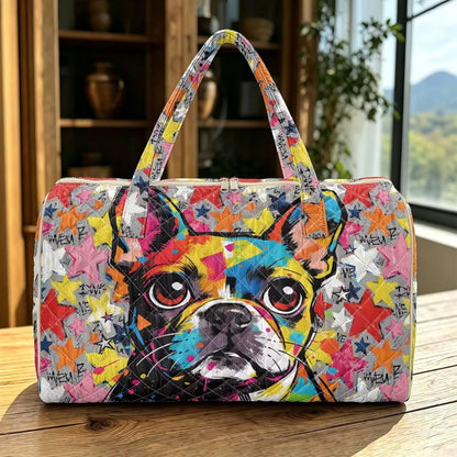 Bow Desgin Quilted Gym Bag For Women Travel Sport Tote Shoulder Bag - Colors A