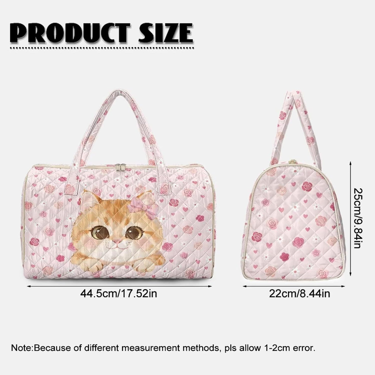 Bow Desgin Quilted Gym Bag For Women Travel Sport Tote Shoulder Bag - Colors A