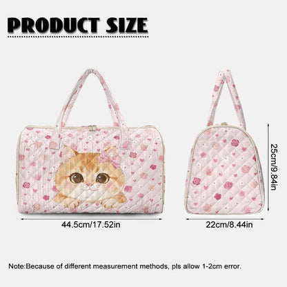 Bow Desgin Quilted Gym Bag For Women Travel Sport Tote Shoulder Bag - Colors A