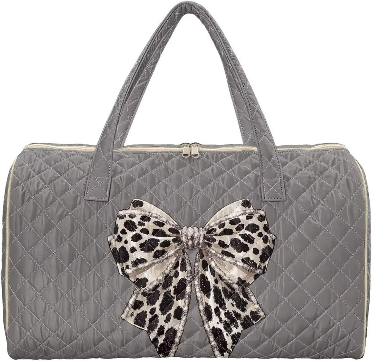 Bow Desgin Quilted Gym Bag For Women Travel Sport Tote Shoulder Bag - Colors A