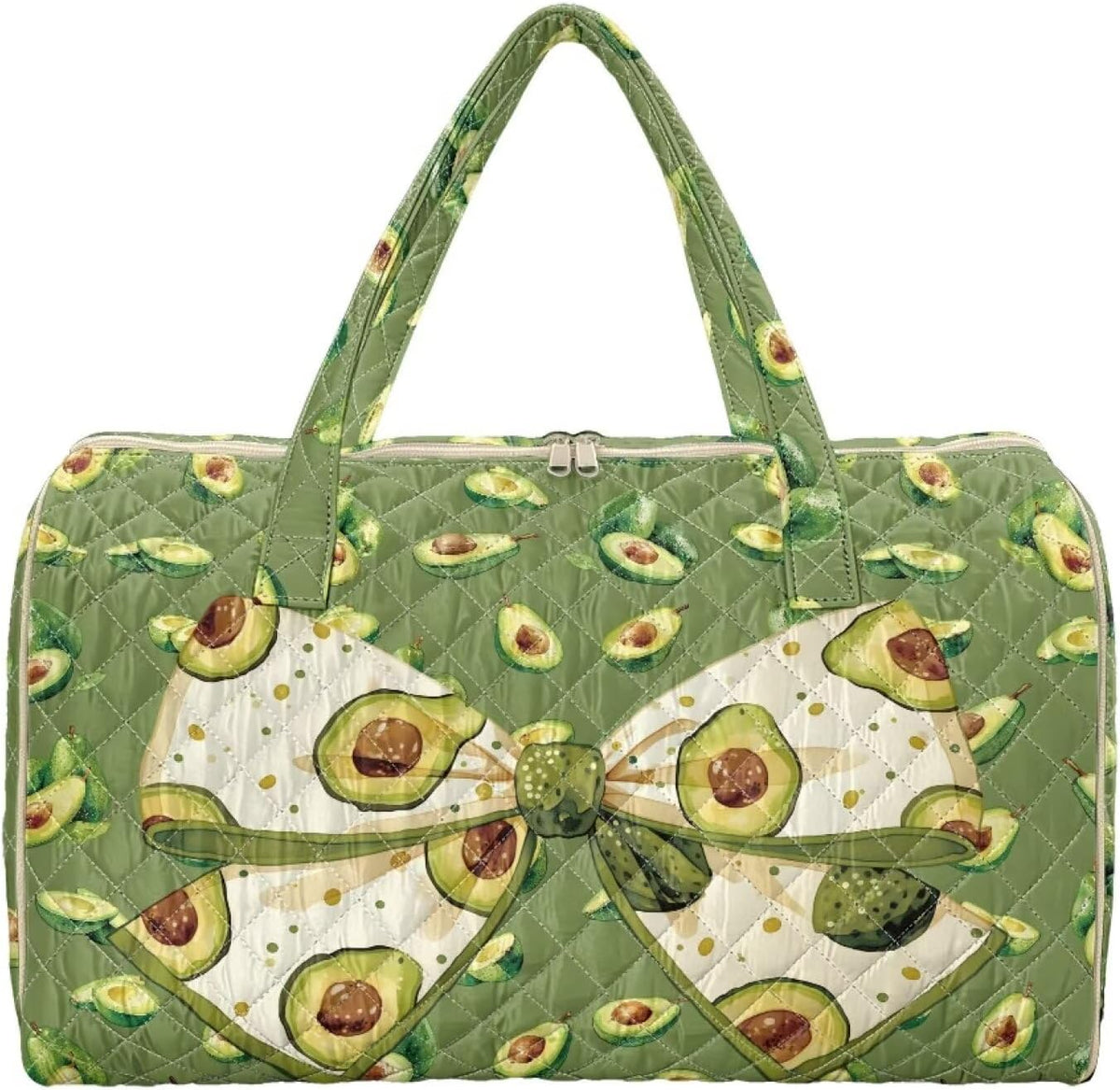 Bow Desgin Quilted Gym Bag For Women Travel Sport Tote Shoulder Bag - Colors A