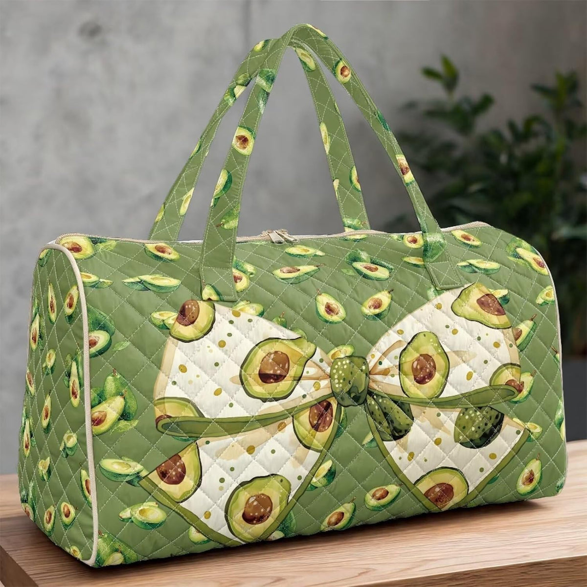 Bow Desgin Quilted Gym Bag For Women Travel Sport Tote Shoulder Bag - Colors A