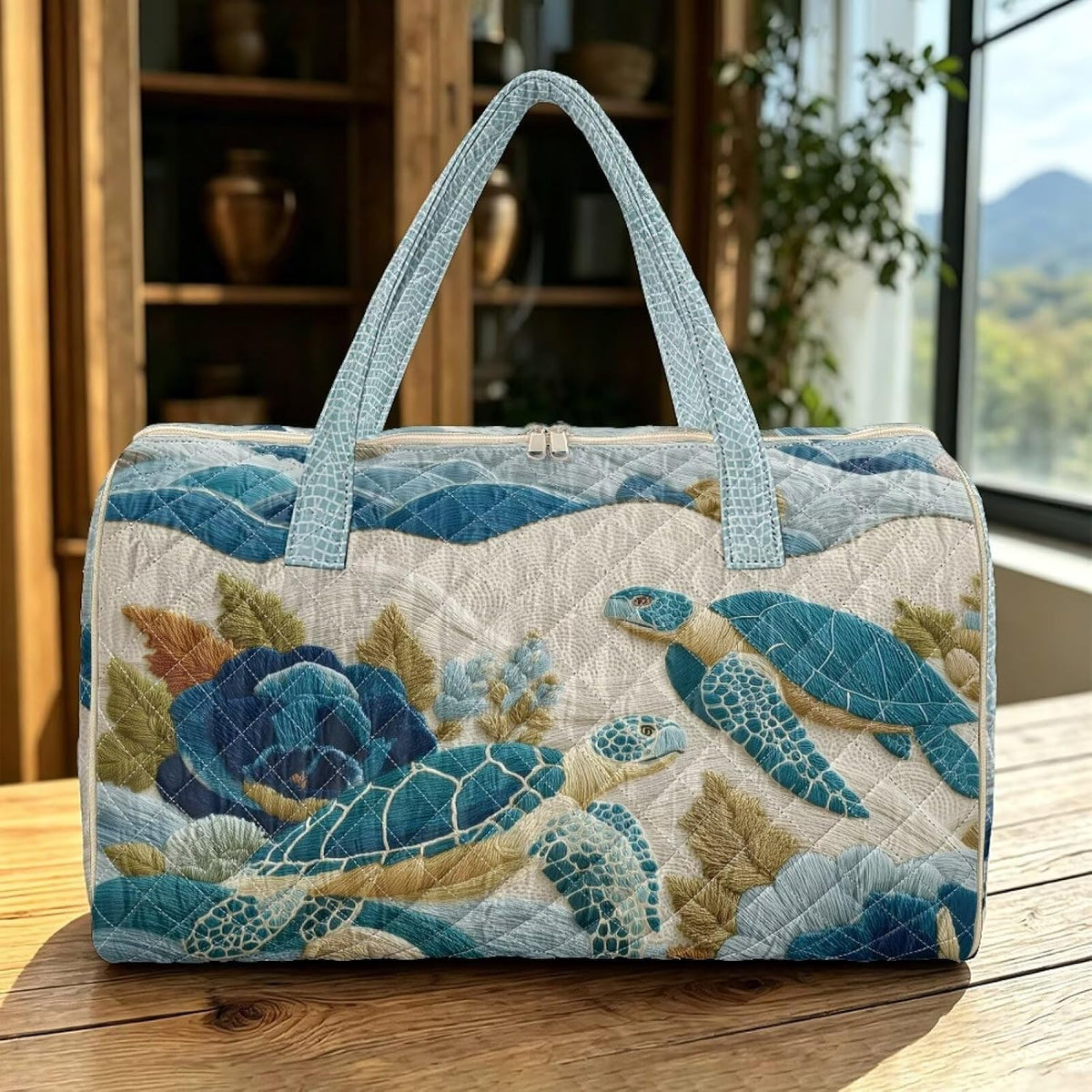 Bow Desgin Quilted Gym Bag For Women Travel Sport Tote Shoulder Bag - Colors A