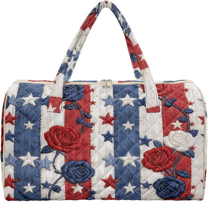 Bow Desgin Quilted Gym Bag For Women Travel Sport Tote Shoulder Bag - Colors A