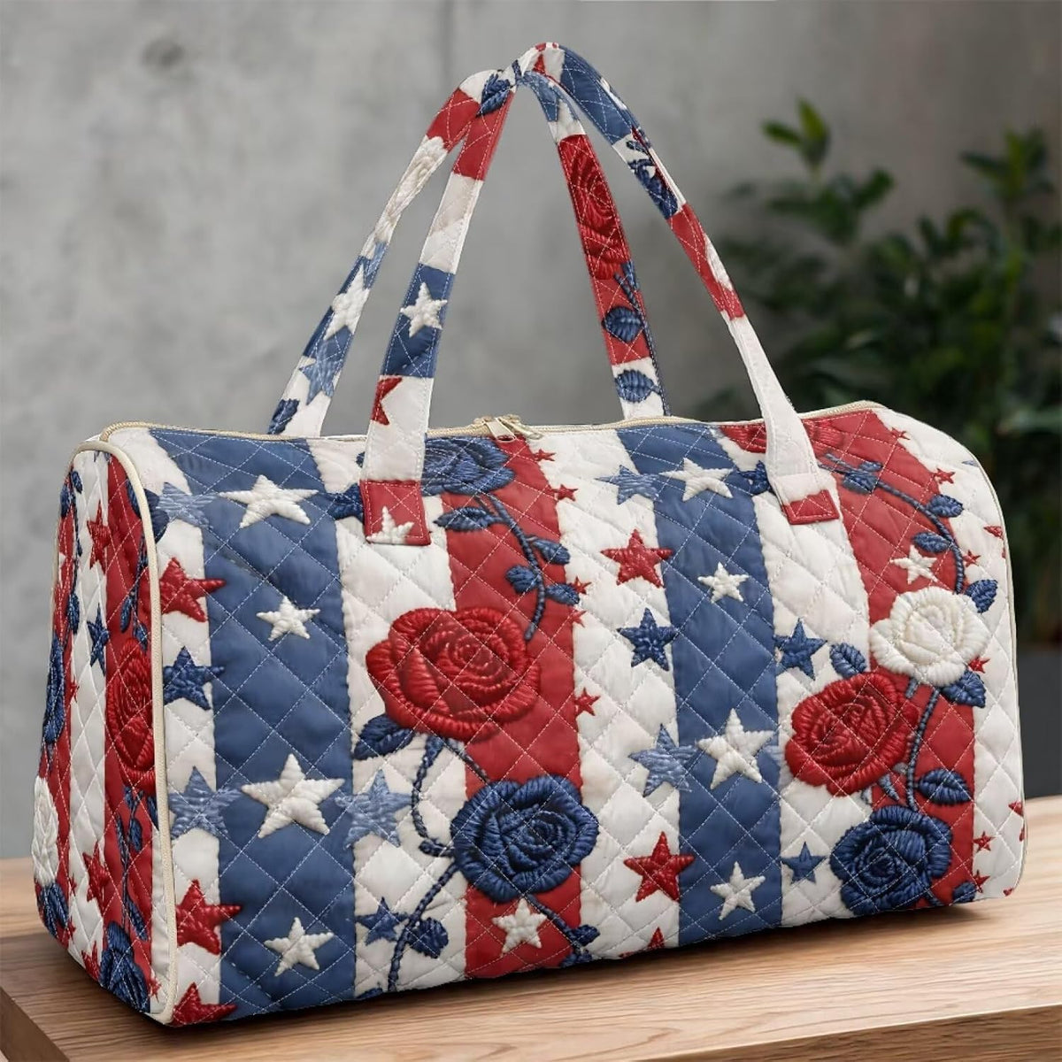 Bow Desgin Quilted Gym Bag For Women Travel Sport Tote Shoulder Bag - Colors A