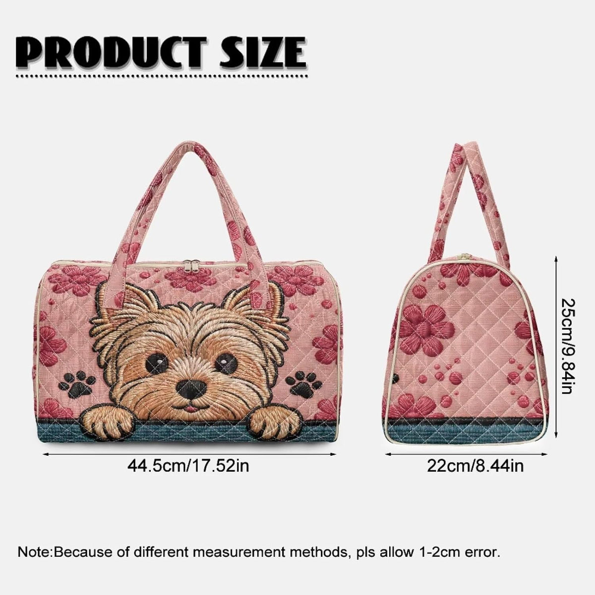 Bow Desgin Quilted Gym Bag For Women Travel Sport Tote Shoulder Bag - Colors A