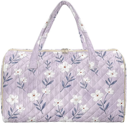 Bow Desgin Quilted Gym Bag For Women Travel Sport Tote Shoulder Bag - Colors A