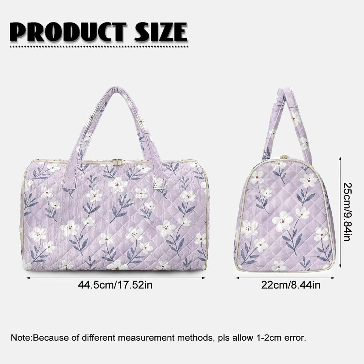 Bow Desgin Quilted Gym Bag For Women Travel Sport Tote Shoulder Bag - Colors A