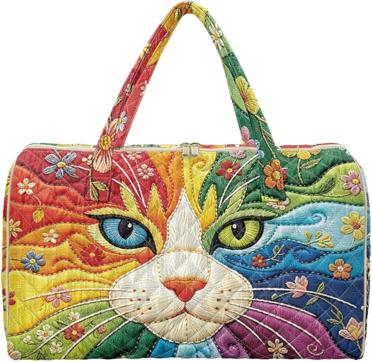 Bow Desgin Quilted Gym Bag For Women Travel Sport Tote Shoulder Bag - Colors A