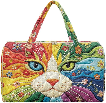 Bow Desgin Quilted Gym Bag For Women Travel Sport Tote Shoulder Bag - Colors A