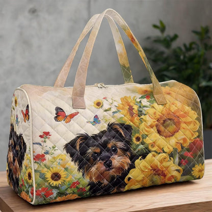 Bow Desgin Quilted Gym Bag For Women Travel Sport Tote Shoulder Bag - Colors A