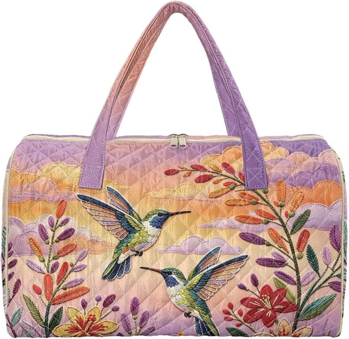 Bow Desgin Quilted Gym Bag For Women Travel Sport Tote Shoulder Bag - Colors A