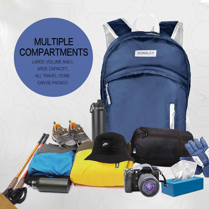 Waterproof Foldable Backpack Dry Storage Lightweight Daypack 35L Outdoor Backpack Hiking Backpackfor Beach Men Women Hot Pink