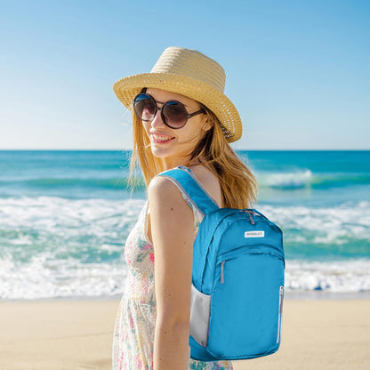 Waterproof Foldable Backpack Dry Storage Lightweight Daypack 35L Outdoor Backpack Hiking Backpackfor Beach Men Women Hot Pink