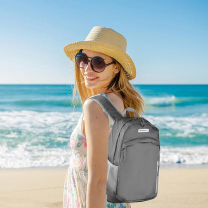 Waterproof Foldable Backpack Dry Storage Lightweight Daypack 35L Outdoor Backpack Hiking Backpackfor Beach Men Women Hot Pink