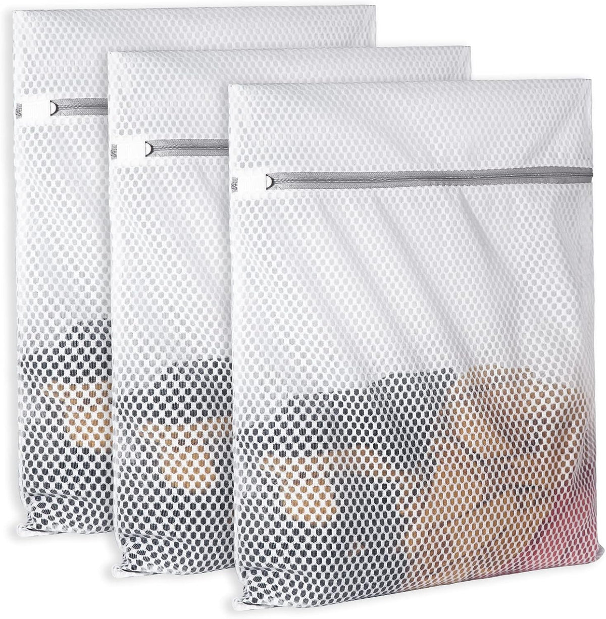 2 XX-Large Honeycomb Mesh Laundry Bag Delicates Durable for Washing Machine,24 x 24 Inches lingerie bags for Laundry, Travel Storage Organize Bag for Cotton Clothes,Sheet,Sweater, Shoes