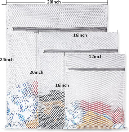 2 XX-Large Honeycomb Mesh Laundry Bag Delicates Durable for Washing Machine,24 x 24 Inches lingerie bags for Laundry, Travel Storage Organize Bag for Cotton Clothes,Sheet,Sweater, Shoes