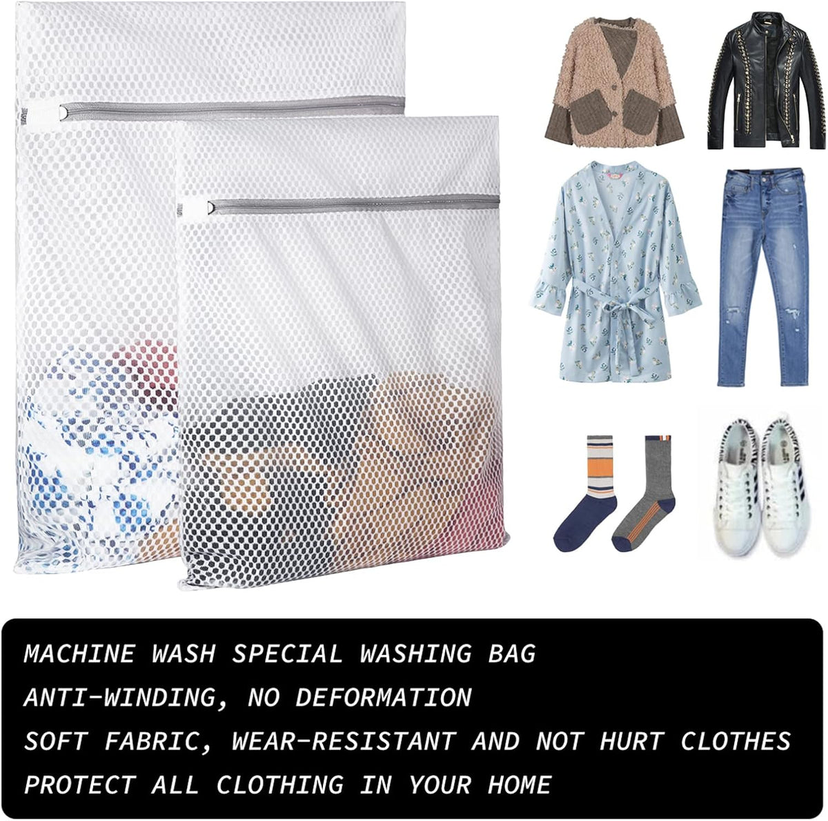 2 XX-Large Honeycomb Mesh Laundry Bag Delicates Durable for Washing Machine,24 x 24 Inches lingerie bags for Laundry, Travel Storage Organize Bag for Cotton Clothes,Sheet,Sweater, Shoes