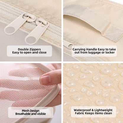 Travel Packing Cubes, Luggage Organizers with Shoe Bag