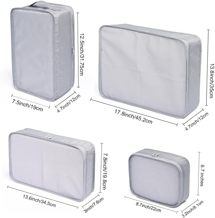 Travel Packing Cubes, Luggage Organizers with Shoe Bag