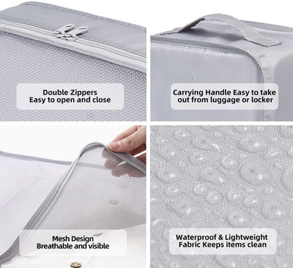 Travel Packing Cubes, Luggage Organizers with Shoe Bag