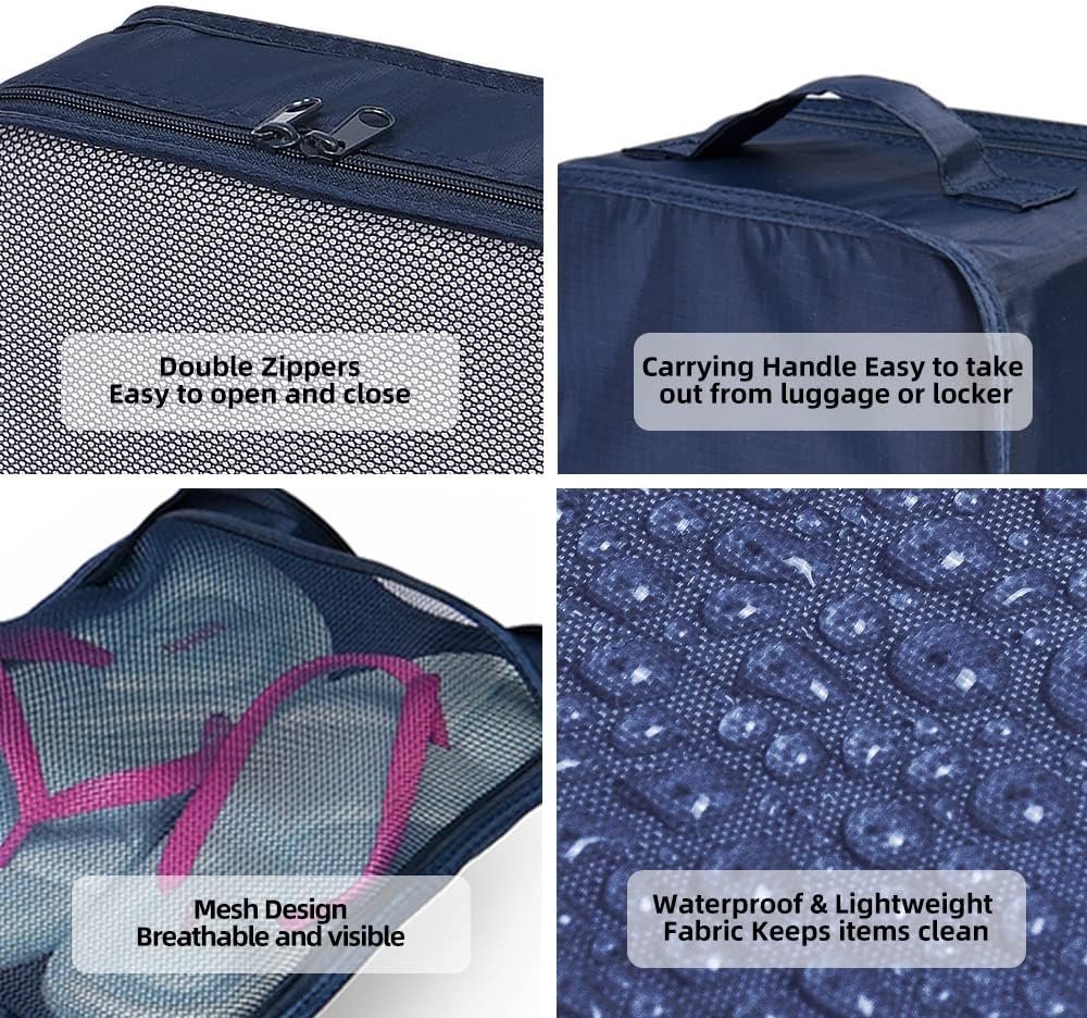 Travel Packing Cubes, Luggage Organizers with Shoe Bag
