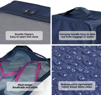 Travel Packing Cubes, Luggage Organizers with Shoe Bag