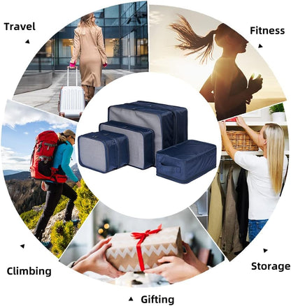 Travel Packing Cubes, Luggage Organizers with Shoe Bag