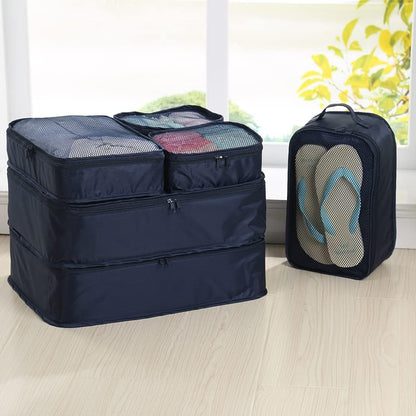 Travel Packing Cubes, Luggage Organizers with Shoe Bag